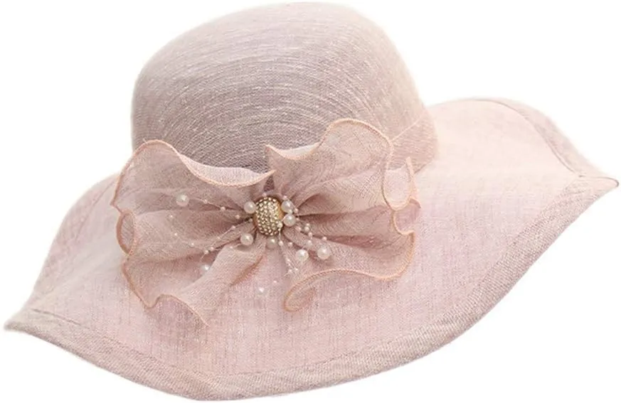 Easter Hats for Women Church Derby Fascinators Tea Party Hat Dressy Wide Brim Lightweight Beach Sunhat