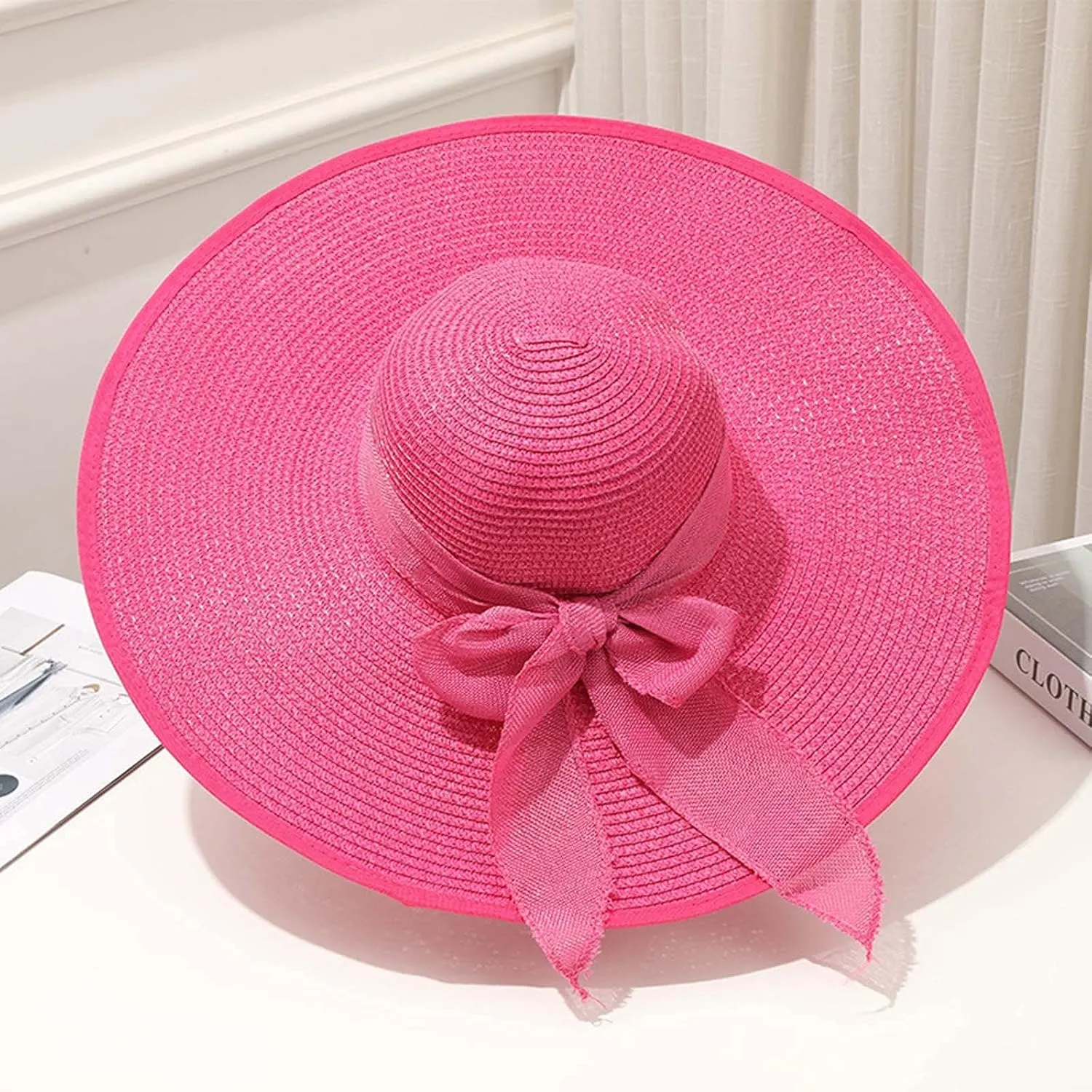 Fascinator Hats for Women Tea Party Ladies Wide Flat Brim Bucket Sun Hat Fashion Big Sunhat Derby Easter Outfit