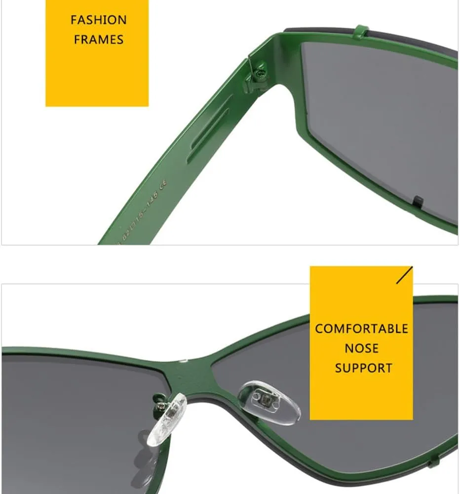 Fashion Cat Eye Sunglasses Women Vintage Rimless Shades Luxury Sun Glasses Frame UV400 Eyewear