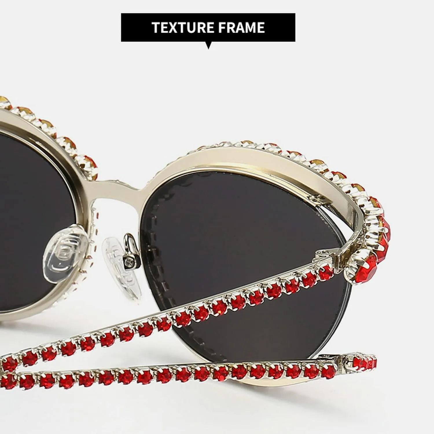 Fashion Full Crystal Shiny Cat Eye Sunglasses For Wome Vintage Luxury Bling Rhinestone Sun Glasses Female Party Eyewear