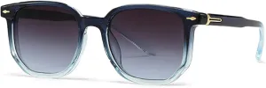 Fashion Polygon Sunglasses Women Gradient Shades Uv400 Vintage Rivets Men