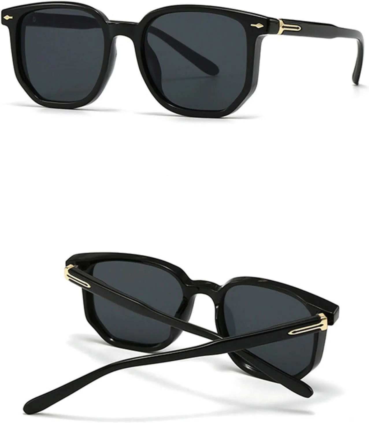 Fashion Polygon Sunglasses Women Gradient Shades Uv400 Vintage Rivets Men