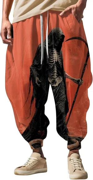 Fashion Solid Color Oversized Tapered Pants Casual Sweatpants Mens Casual Cotton Linen Pant Baggy Pants Renaissance