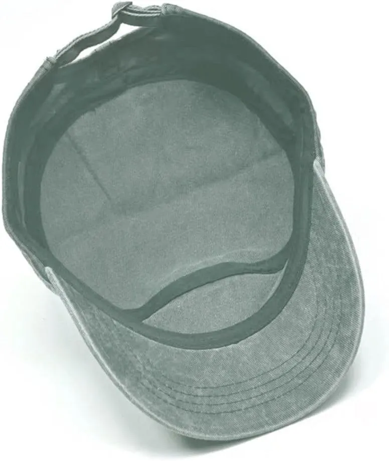 FASHIXD Military Hats for Men Washed Cotton Flat Cap for Outdoor Sports