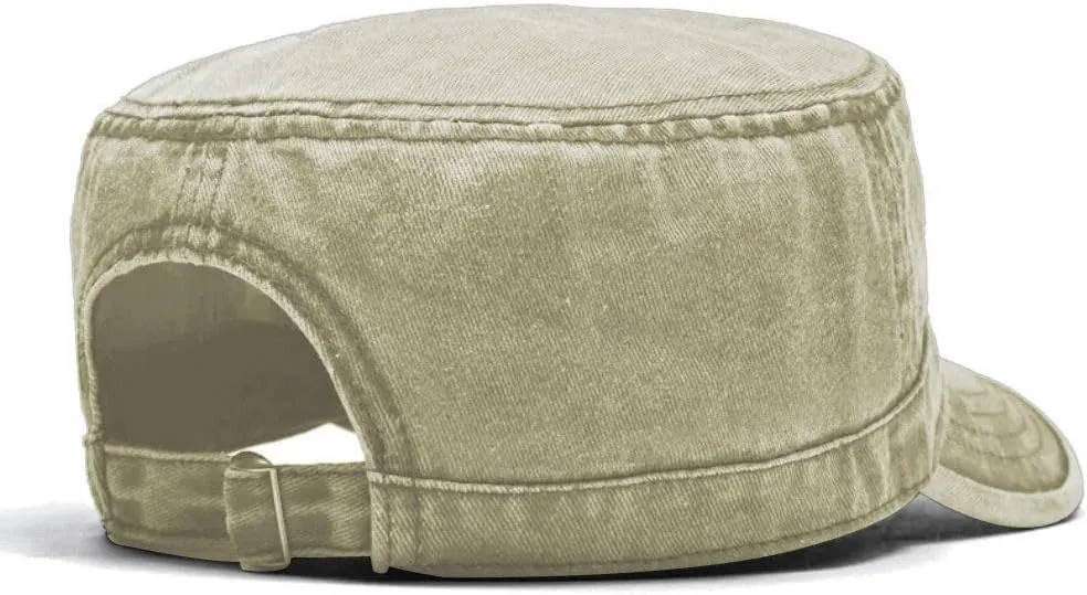 FASHIXD Military Hats for Men Washed Cotton Flat Cap for Outdoor Sports