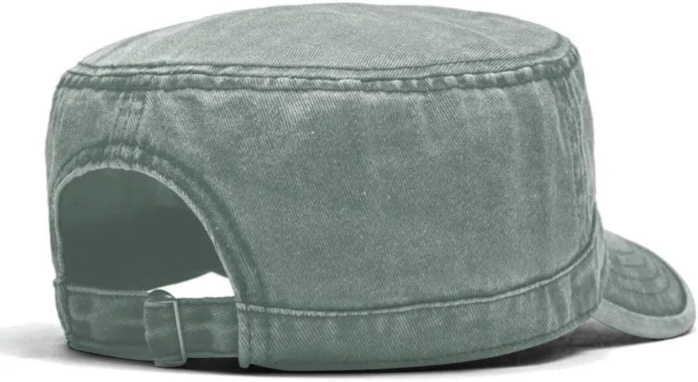 FASHIXD Military Hats for Men Washed Cotton Flat Cap for Outdoor Sports