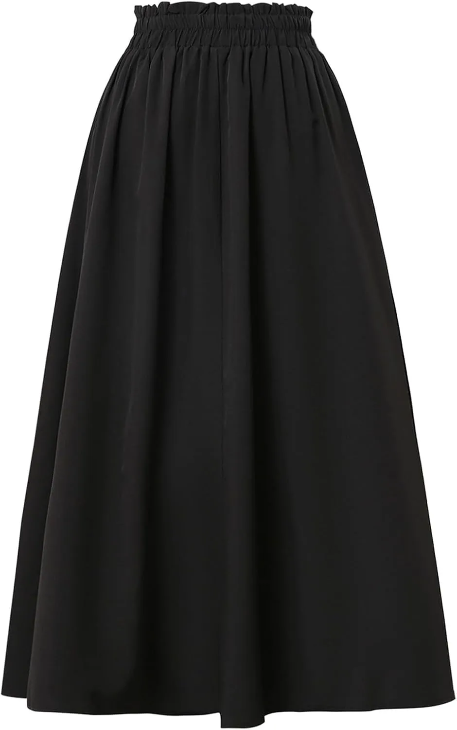 Floral Skirts for Women 2025 A-Line Loose Elastic High Waist Elastic Waist Pleated Summer Swing Skirts with Pocket