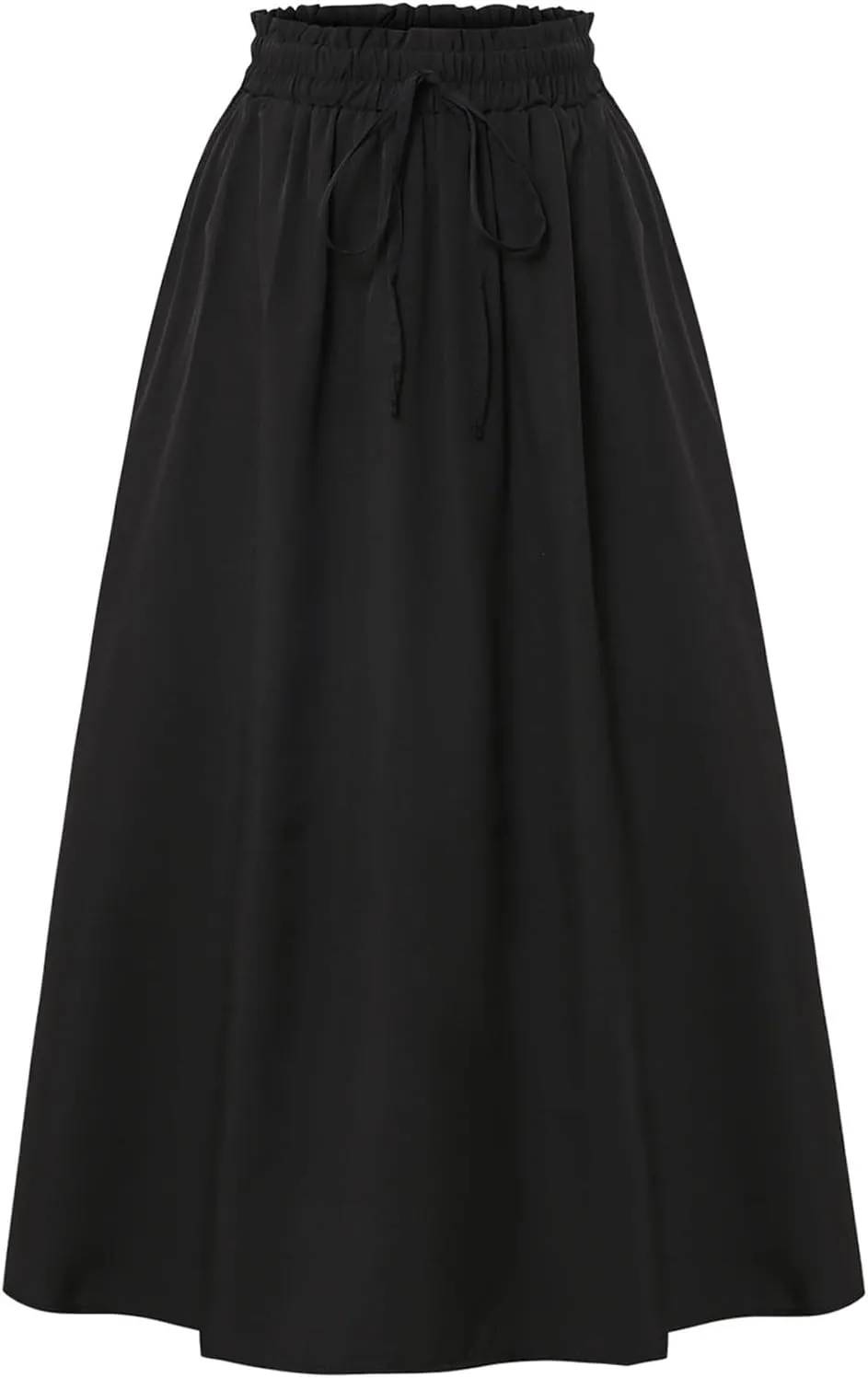 Floral Skirts for Women 2025 A-Line Loose Elastic High Waist Elastic Waist Pleated Summer Swing Skirts with Pocket