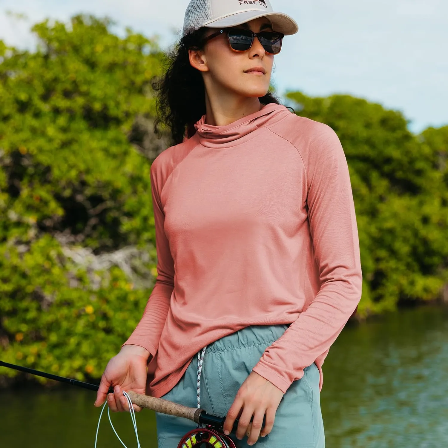 Free Fly Women's Lightweight Hoodie II - UPF 20  Sun Protection, Light Weight Hoodies for Women, Summer Essentials