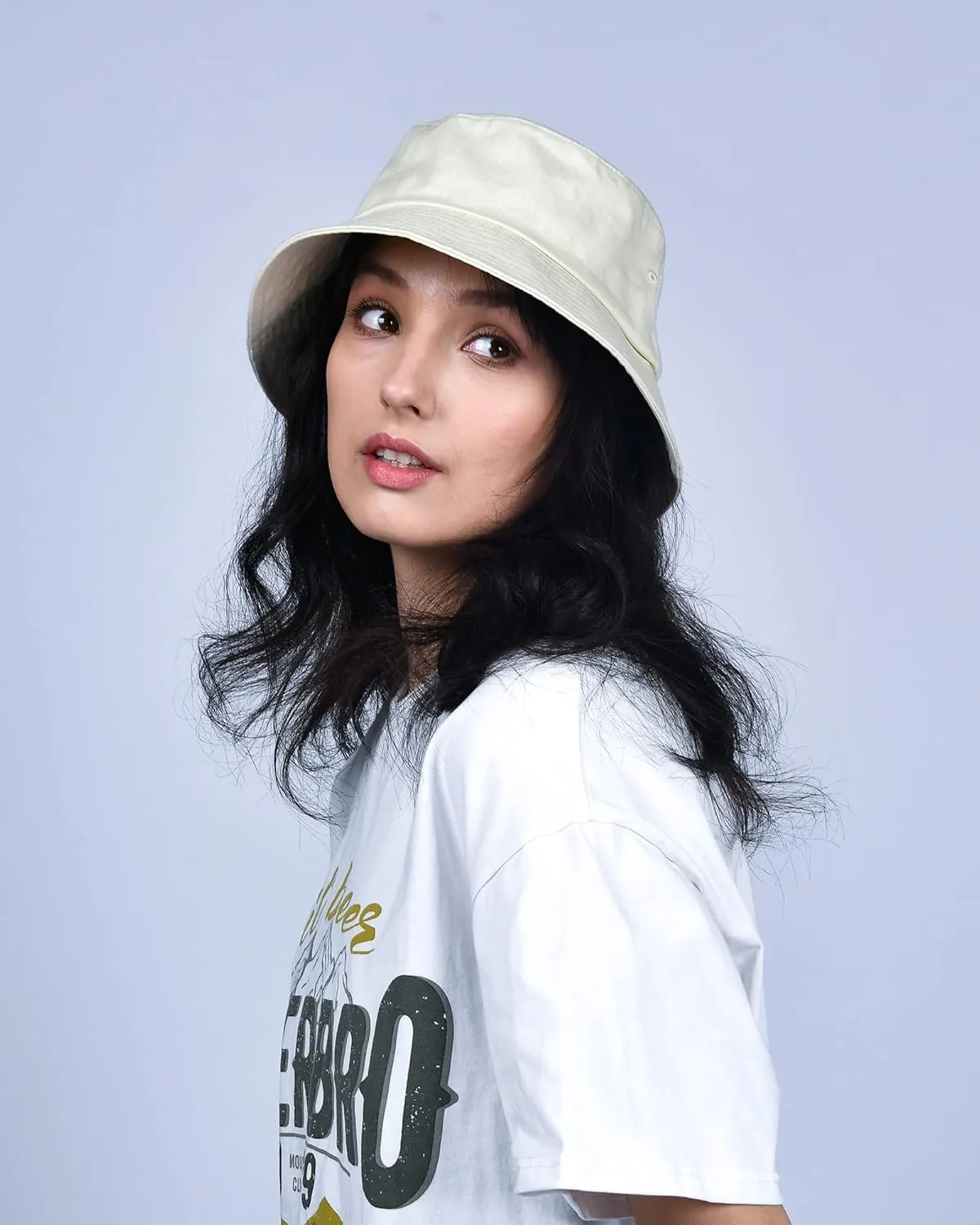 FURTALK Bucket Hats for Women Washed Cotton Packable Summer Beach Sun Hats Bucket Hat with Strings for Travel