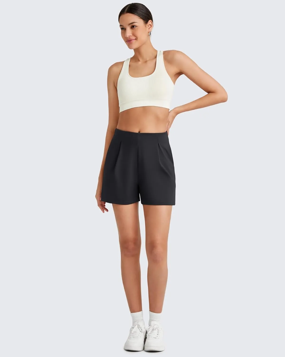 G4Free Women Shorts Dressy Casual 2025 Trendy Summer High Waisted Tailored Trouser Shorts with Pockets