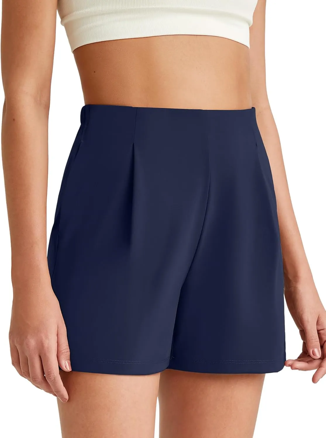 G4Free Women Shorts Dressy Casual 2025 Trendy Summer High Waisted Tailored Trouser Shorts with Pockets