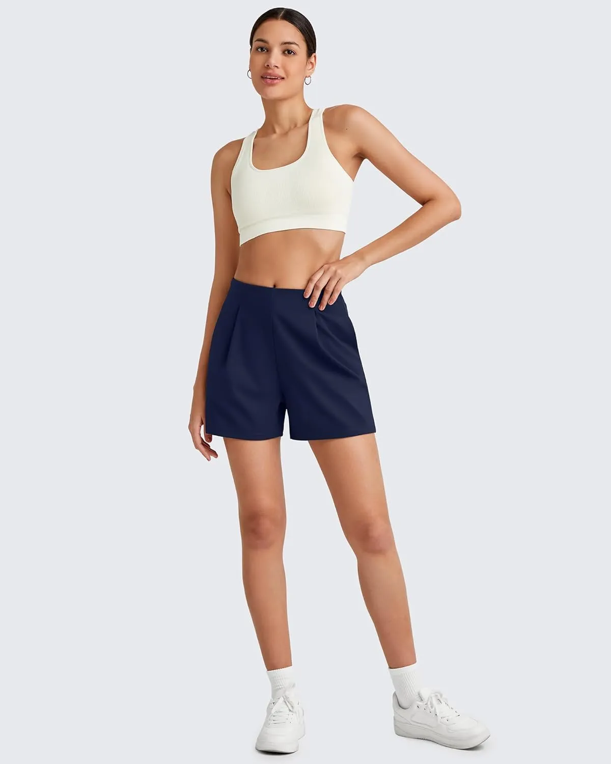 G4Free Women Shorts Dressy Casual 2025 Trendy Summer High Waisted Tailored Trouser Shorts with Pockets