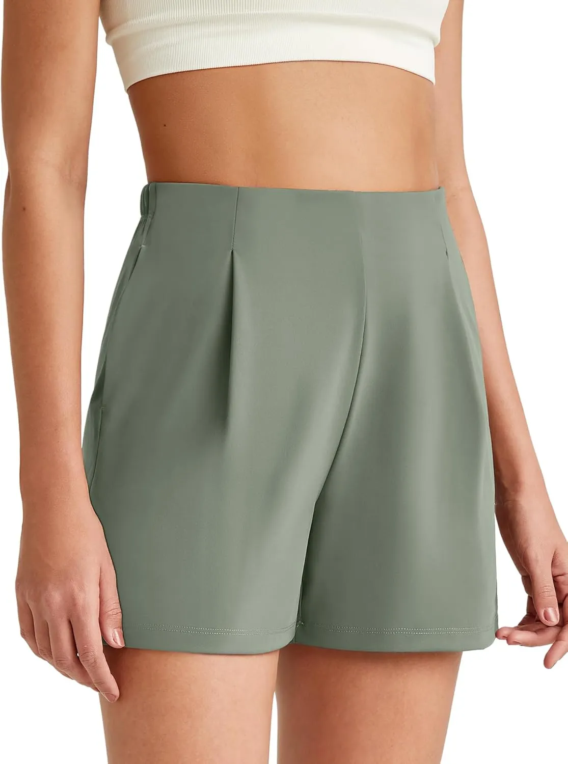 G4Free Women Shorts Dressy Casual 2025 Trendy Summer High Waisted Tailored Trouser Shorts with Pockets