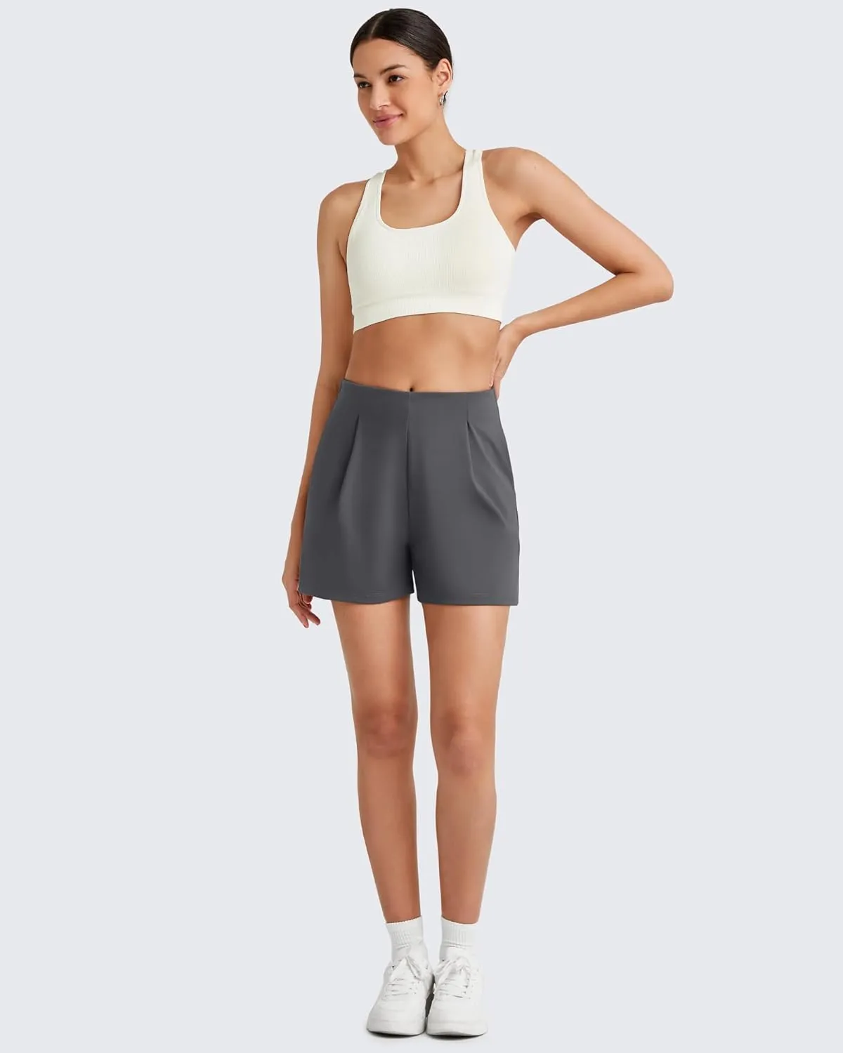G4Free Women Shorts Dressy Casual 2025 Trendy Summer High Waisted Tailored Trouser Shorts with Pockets