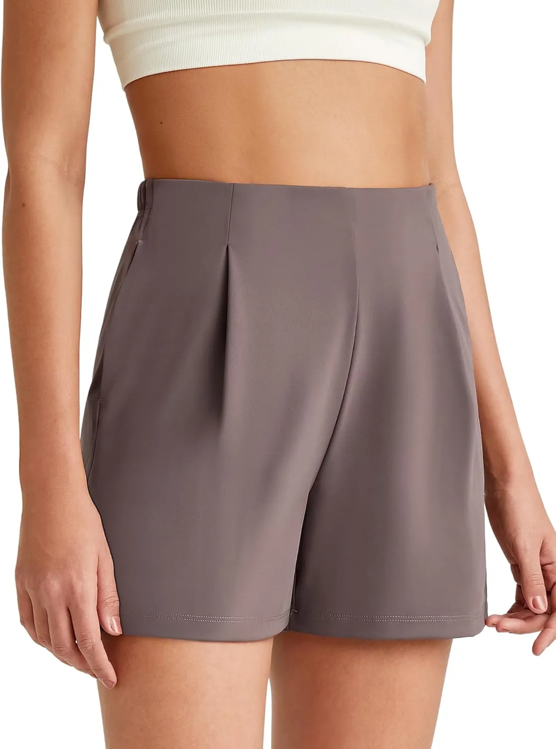 G4Free Women Shorts Dressy Casual 2025 Trendy Summer High Waisted Tailored Trouser Shorts with Pockets