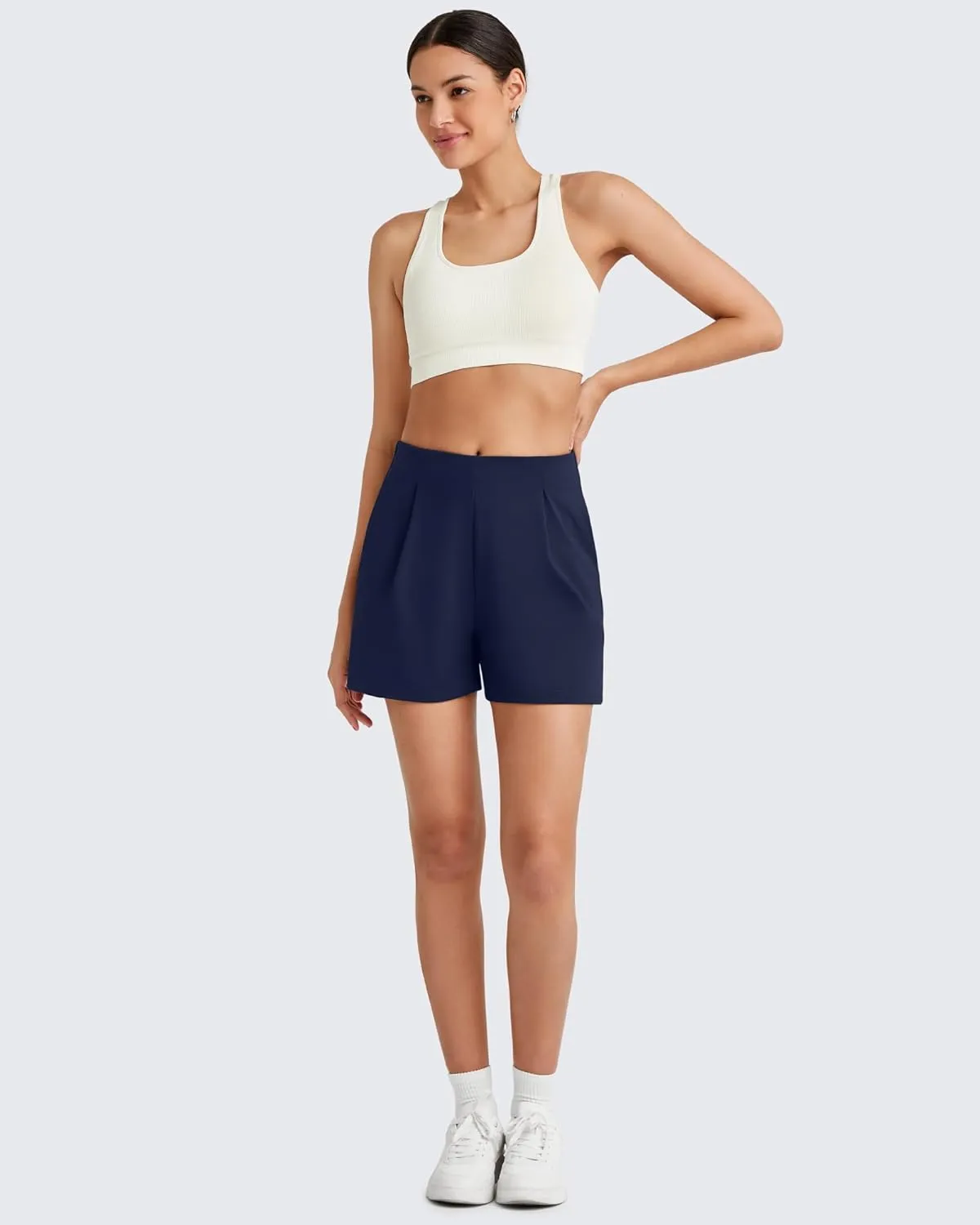 G4Free Women Shorts Dressy Casual 2025 Trendy Summer High Waisted Tailored Trouser Shorts with Pockets