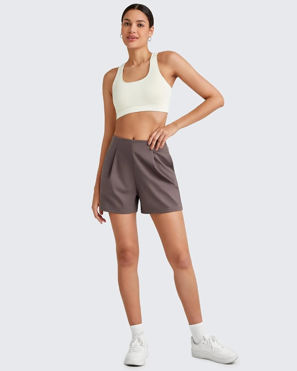 G4Free Women Shorts Dressy Casual 2025 Trendy Summer High Waisted Tailored Trouser Shorts with Pockets