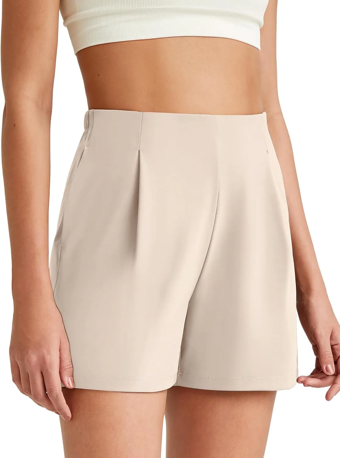 G4Free Women Shorts Dressy Casual 2025 Trendy Summer High Waisted Tailored Trouser Shorts with Pockets