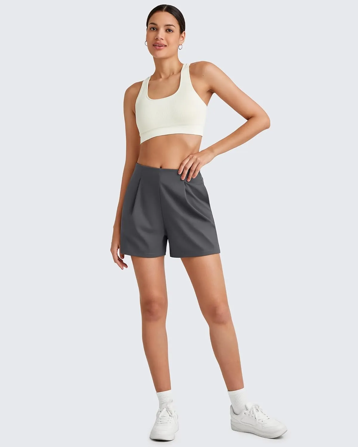 G4Free Women Shorts Dressy Casual 2025 Trendy Summer High Waisted Tailored Trouser Shorts with Pockets
