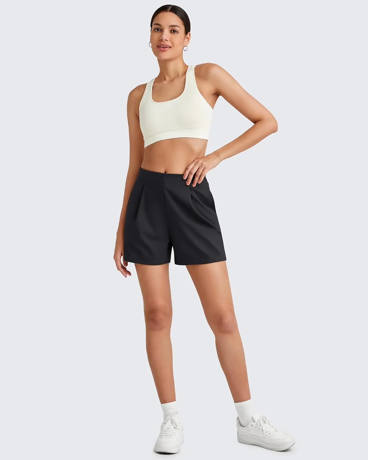 G4Free Women Shorts Dressy Casual 2025 Trendy Summer High Waisted Tailored Trouser Shorts with Pockets