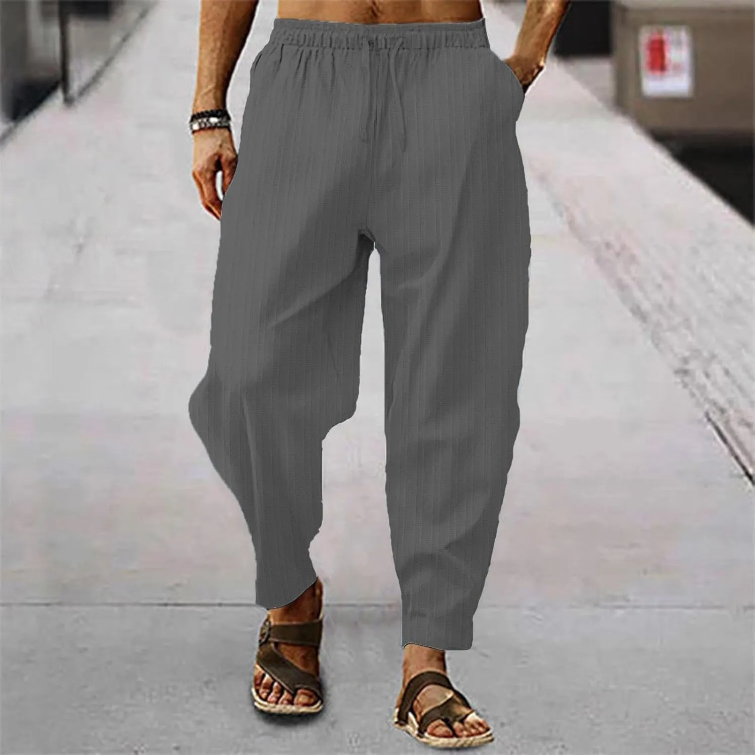 GIERIDUC Men’s Active Athletic Sweatpants Straight Fit Chinos Pants Men Mens Slim Fit Corduroy Jeans Best Mens Cord Trousers