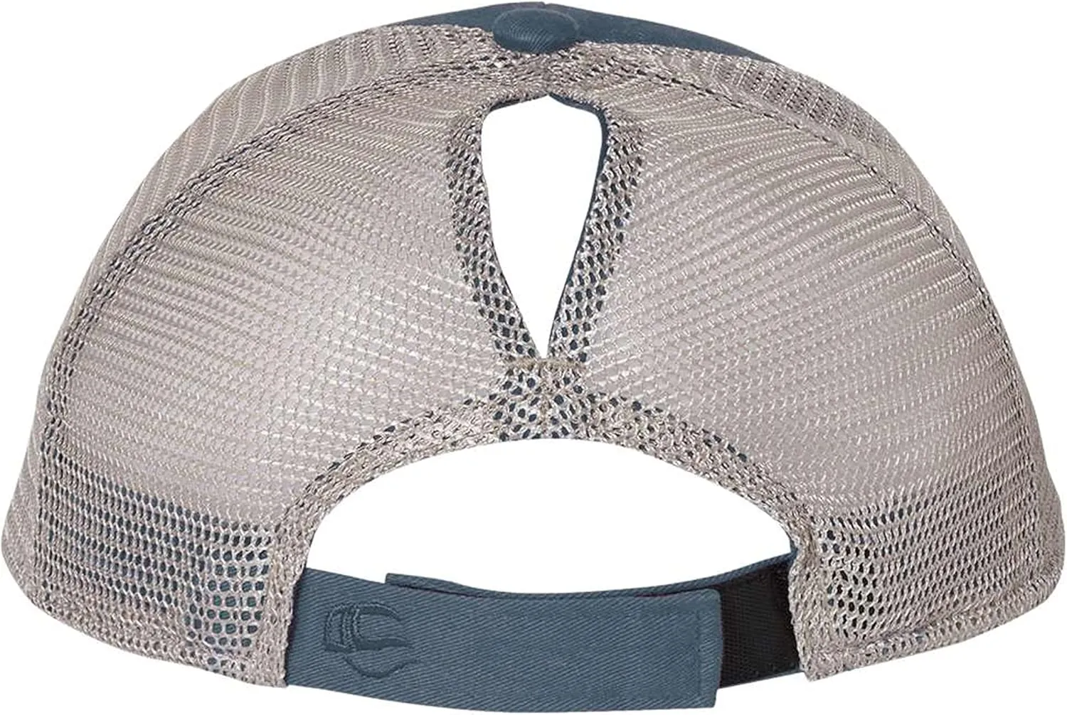 Go All Out Womens Smiley Face Ponytail Mesh Back Cap