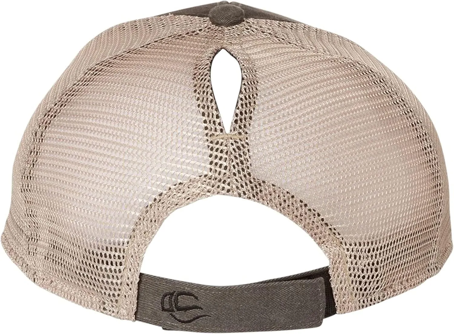 Go All Out Womens Smiley Face Ponytail Mesh Back Cap
