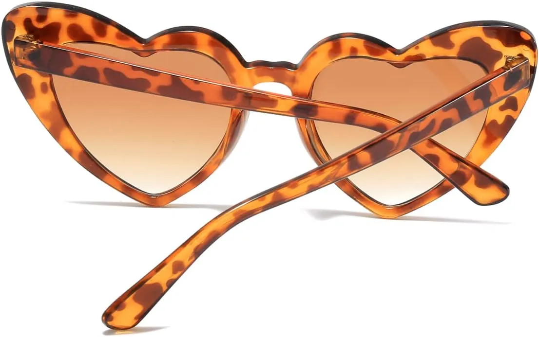 Heart Shaped Sunglasses for Women,Vintage Cat Eye Mod Style Retro Glasses UV4008805-purple