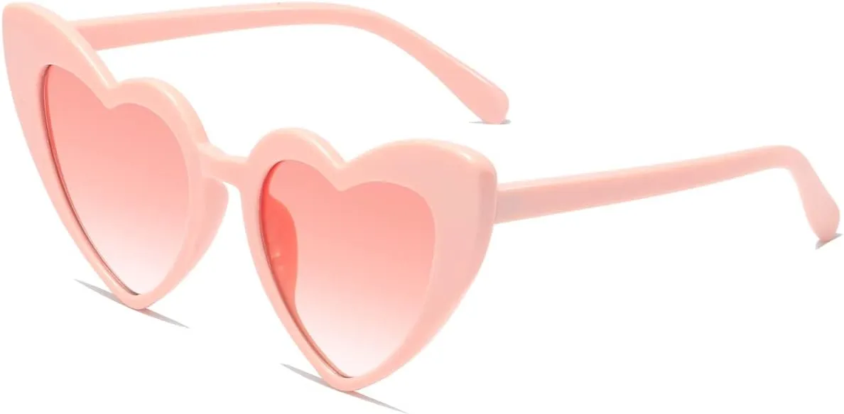 Heart Shaped Sunglasses for Women,Vintage Cat Eye Mod Style Retro Glasses UV4008805-purple