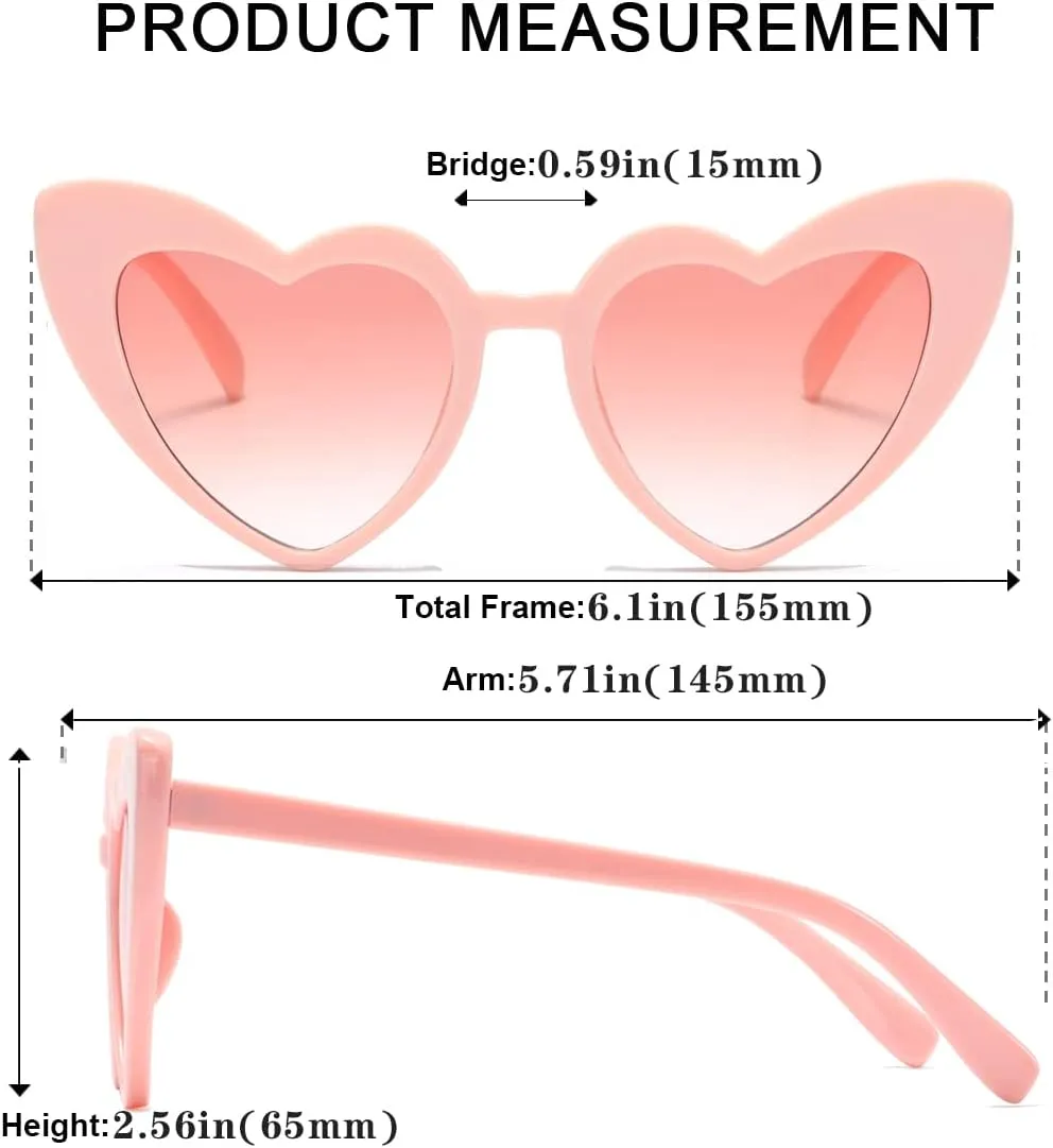 Heart Shaped Sunglasses for Women,Vintage Cat Eye Mod Style Retro Glasses UV4008805-purple