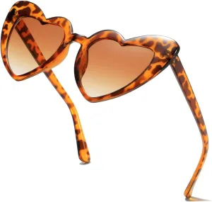 Heart Shaped Sunglasses for Women,Vintage Cat Eye Mod Style Retro Glasses UV4008805-purple