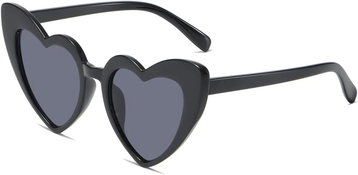 Heart Shaped Sunglasses for Women,Vintage Cat Eye Mod Style Retro Glasses UV4008805-purple