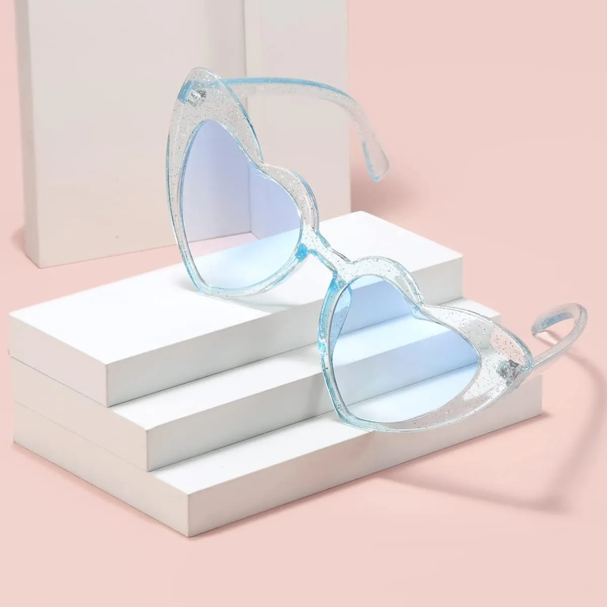 Heart Shaped Sunglasses for Women,Vintage Cat Eye Mod Style Retro Glasses UV4008805-purple