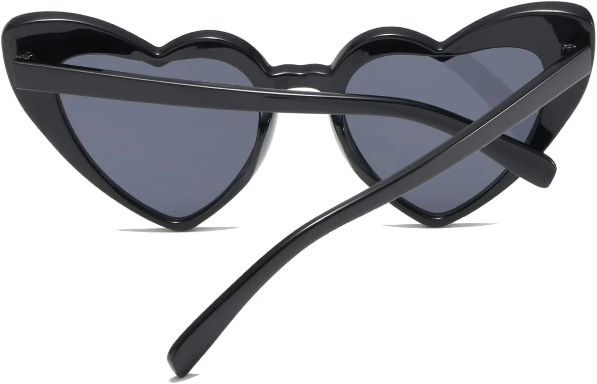 Heart Shaped Sunglasses for Women,Vintage Cat Eye Mod Style Retro Glasses UV4008805-purple