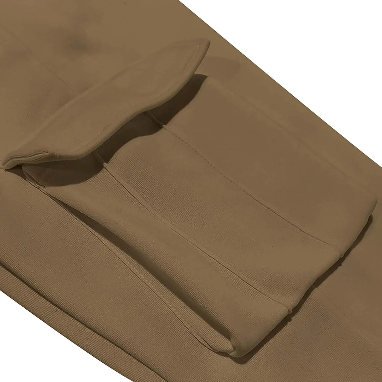 Heavyweight Fleece Cargo Sweatpants for Men Baggy Elastic Waist Drawstring Sweat Pants with Pockets Joggers Trousers
