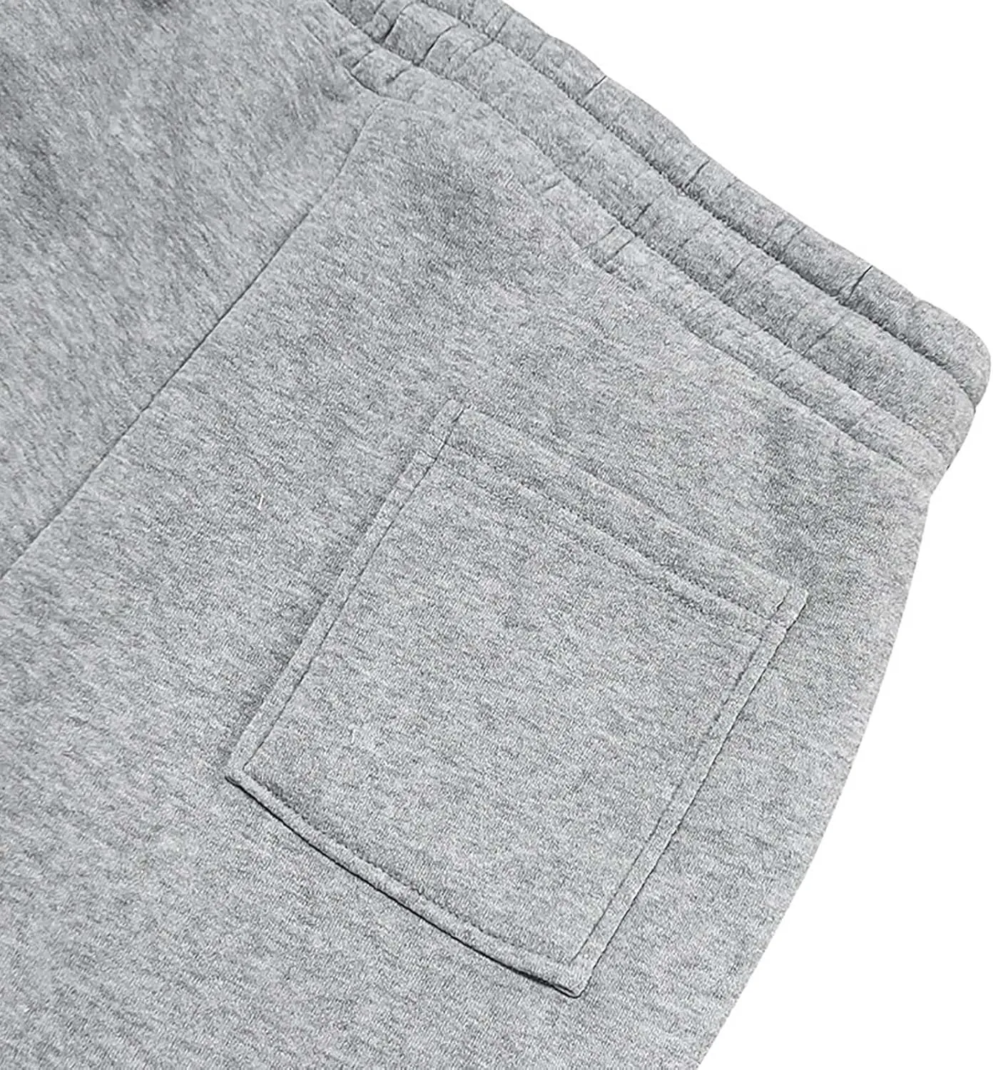 Heavyweight Fleece Cargo Sweatpants for Men Baggy Elastic Waist Drawstring Sweat Pants with Pockets Joggers Trousers