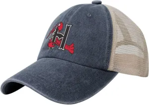 Hickory Crawdads Adjustable Baseball Cap Sport Vintage Washed Mesh Baseball Cap