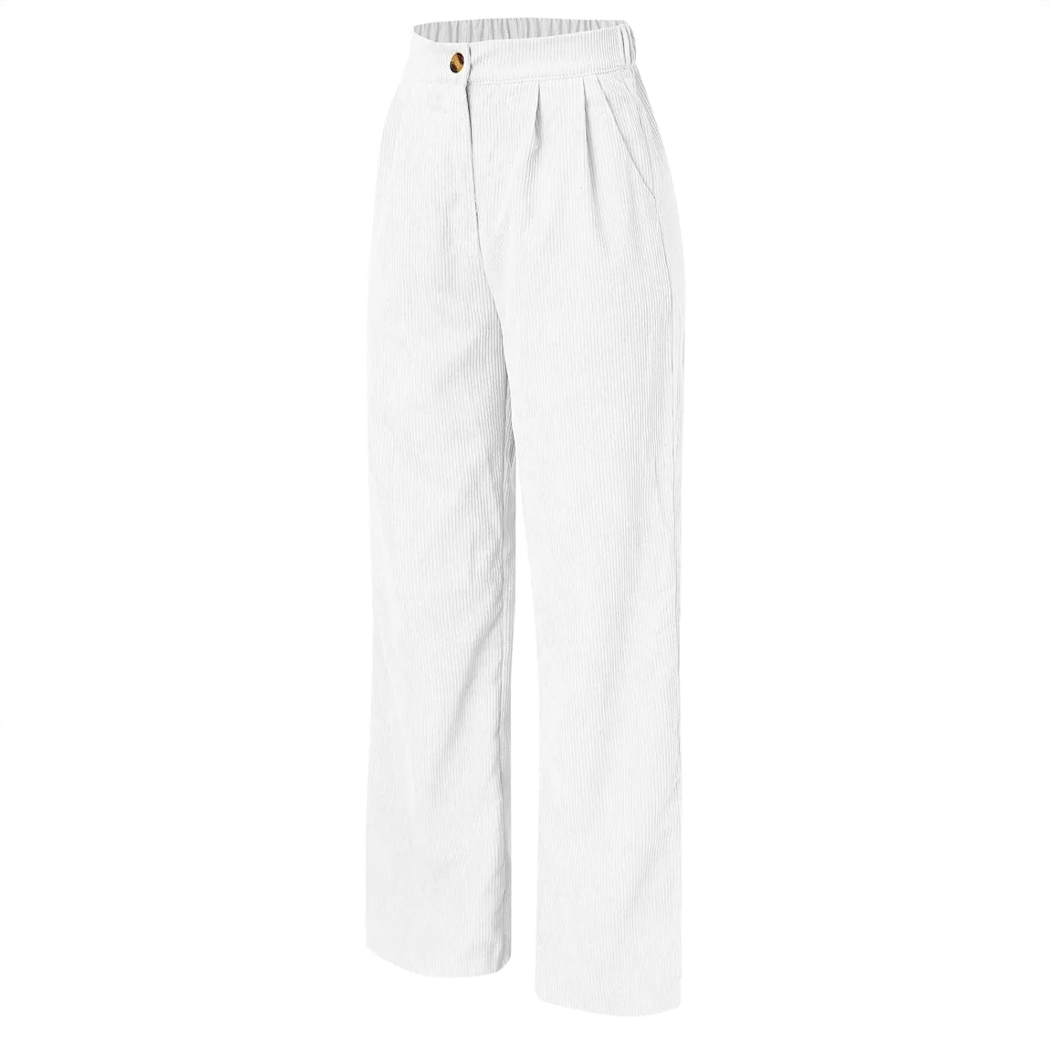 High Waist Cord Wide Leg Pants Straight Trousers Women Big Size Corduroy Pants Womens Clothes Plus Size