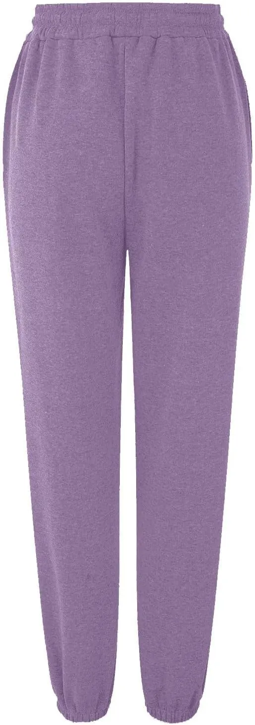 high Waisted Sweatpants for Women Baggy Cinch Bottom Jogger Casual Pants Casual Baggy Fleece Warm Lounge Trousers