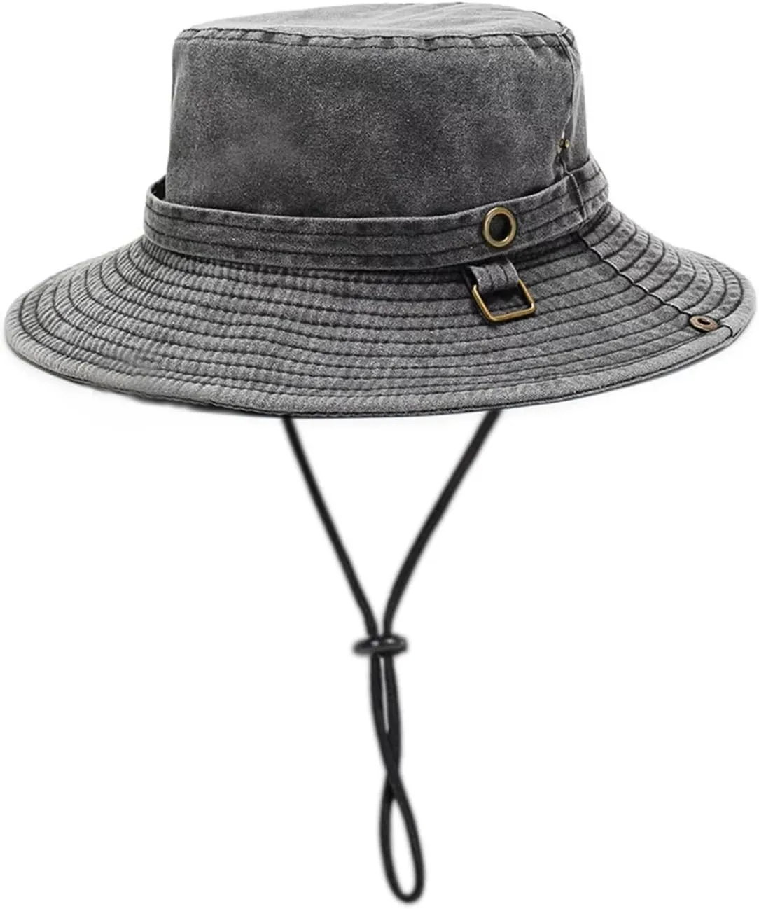 HLLMAN Men's Wide Brim Sun Hat-UPF 50  Protection,Waterproof Bucket Hat for Fishing, Hiking, Camping,Breathable Nylon & Mesh