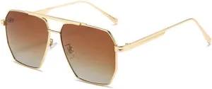 HMRGLMIE-Polarized Sunglasses For Women Men Classic Lens Trendy Sunglasses Woman Metal UV400