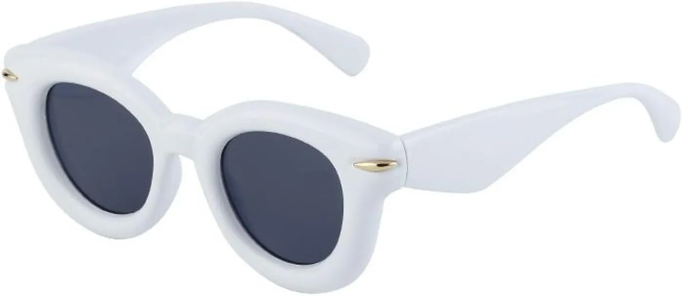 Inflated Round Sunglasses for Men Women Luxury Fashion Cat Eye Vintage Big Frame