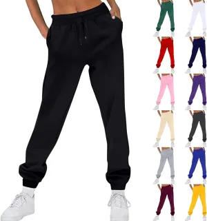 Joggers for Women High Waisted Drawstring Baggy Sweatpants Casual Fleece Joggers with Pockets Athletic Pant