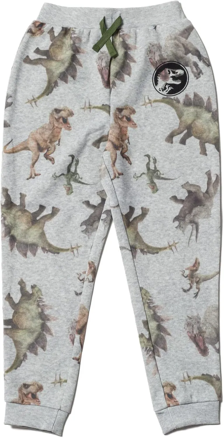 Jurassic World Dinosaur T-Rex Fleece Zip Up Hoodie Set Little Kid to Big Kid