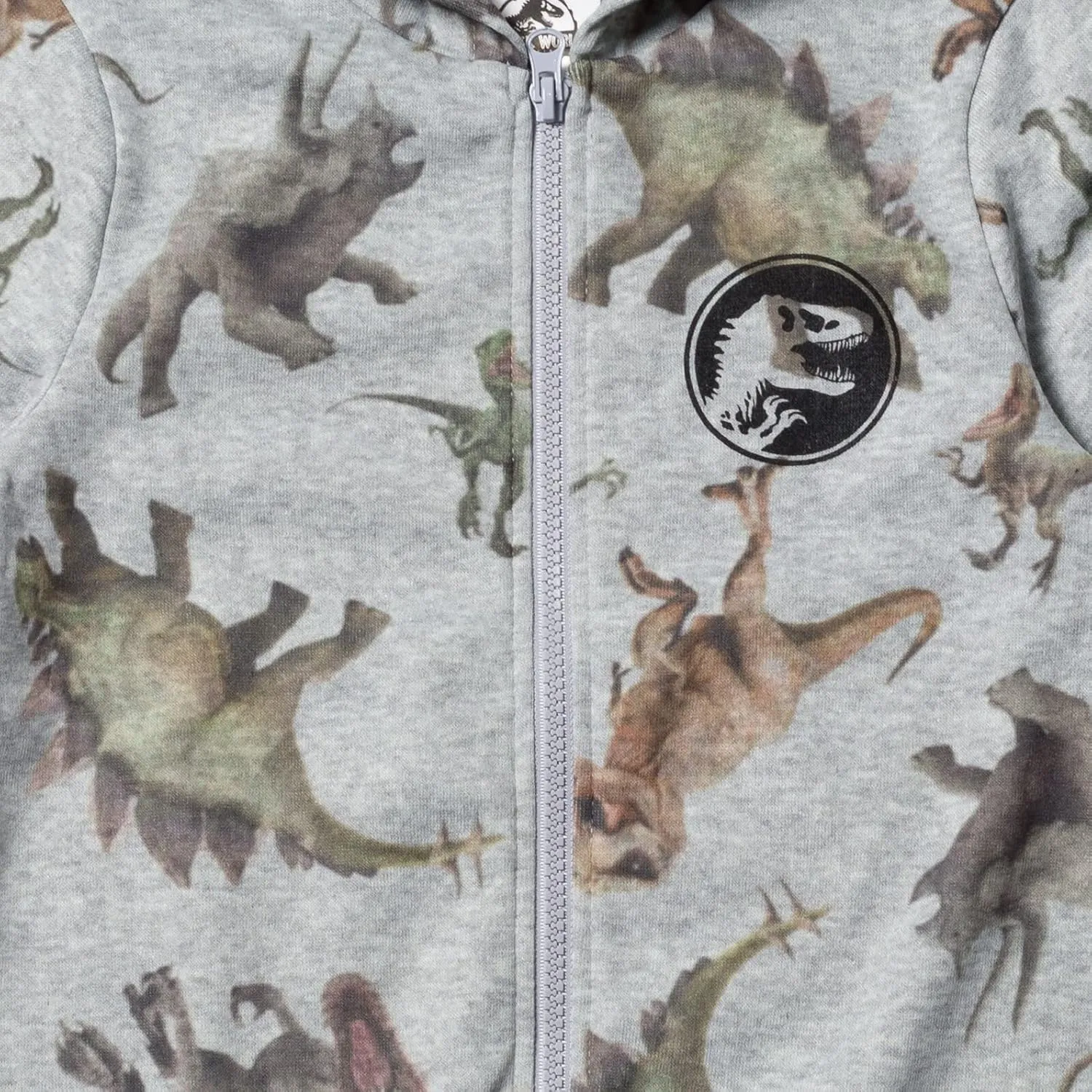 Jurassic World Dinosaur T-Rex Fleece Zip Up Hoodie Set Little Kid to Big Kid