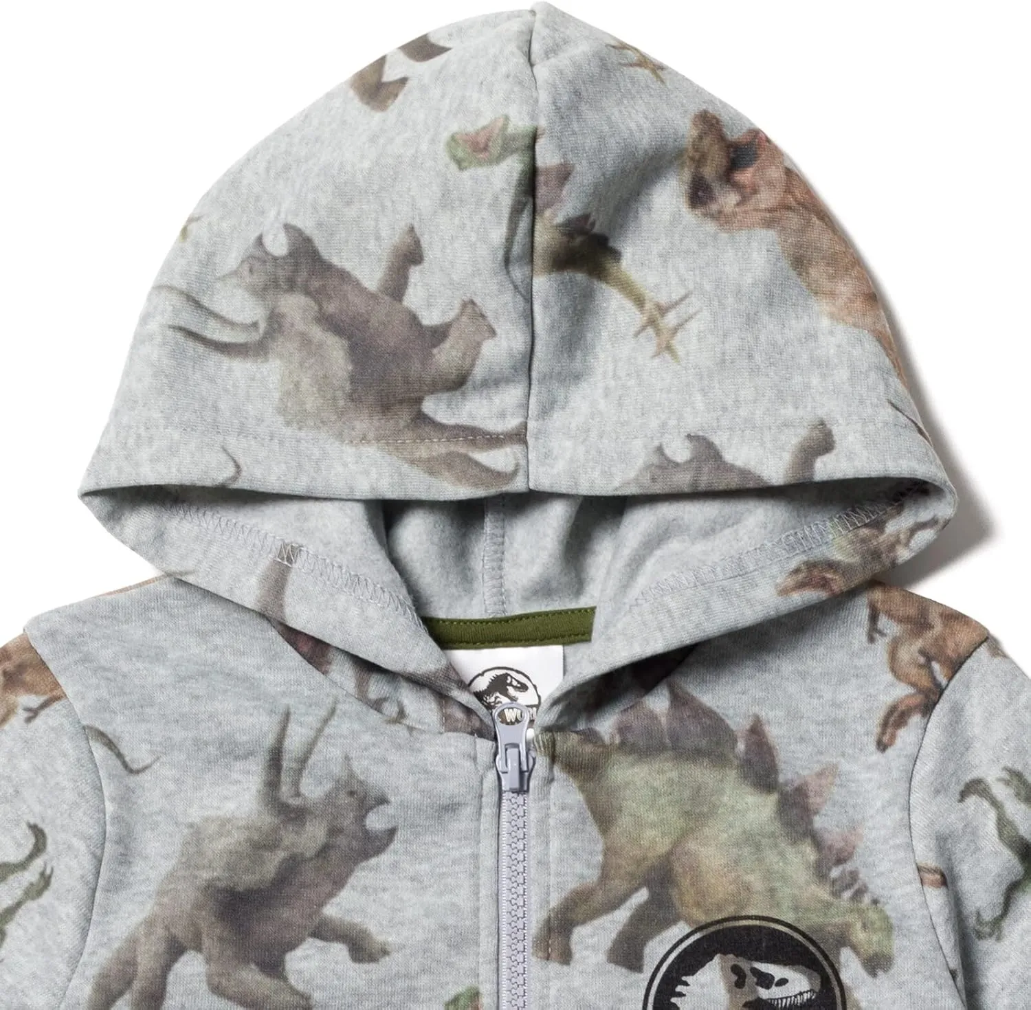 Jurassic World Dinosaur T-Rex Fleece Zip Up Hoodie Set Little Kid to Big Kid