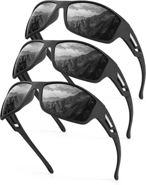 KALIYADI Sunglasses-Men Polarized Sports Sun-glasses: Mens Sunglasses Polarized UV Protection Driving Running Cycling Outdoor