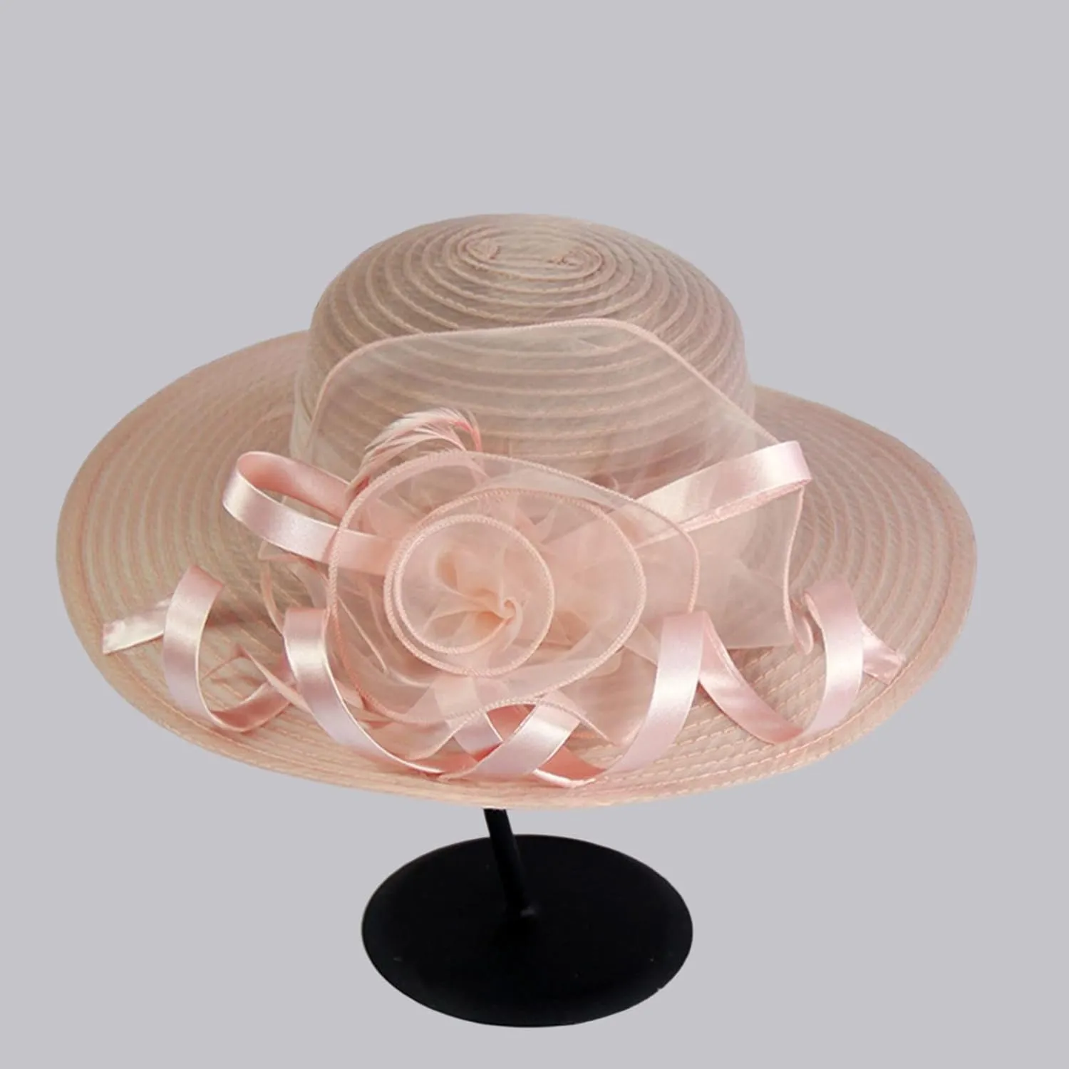 Kentucky Hat Church Dress Hat for Women Elegant Fascinators Bridal Tea Part𝚢 Wedding Hat Wide Brim Sun Cap