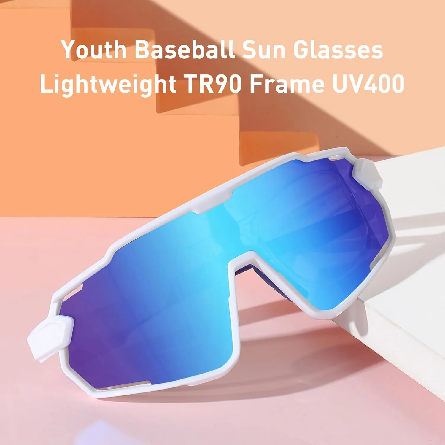 Kids Sunglasses Sports Youth Baseball Sunglass for Boys Girls Polarized Sunglasses - Kids Cycling Glasses for Tennis